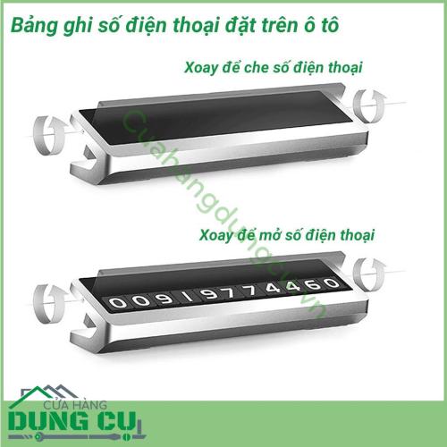 Bảng số điện thoại để trong ô tô khi đỗ xe chữ V