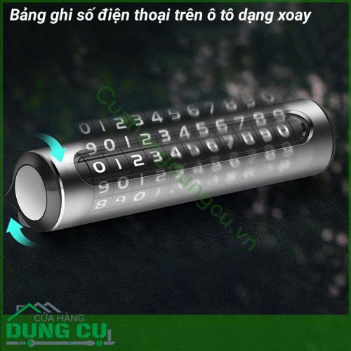 Bảng số điện thoại để trong ô tô dạng xoay