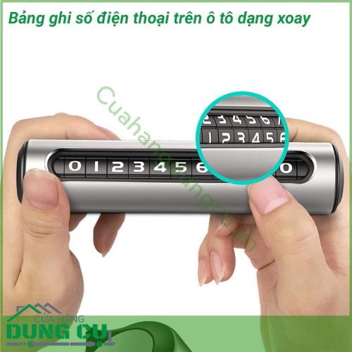 Bảng số điện thoại để trong ô tô dạng xoay