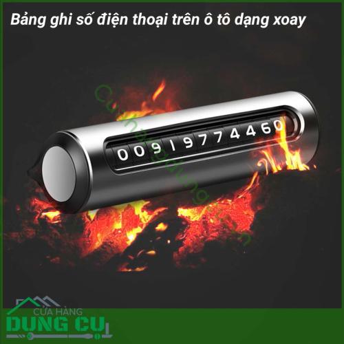 Bảng số điện thoại để trong ô tô dạng xoay