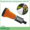 Vòi phun loe nhựa 2 chế độ Gardena được thiết kế để sen mịn màng giúp tưới cây/ hoa nhẹ nhàng. Thiết kế tay cầm giúp người dùng thoải mái khi dùng trong thời gian dài, khớp xoay điều chỉnh chế độ phun tiện lợi. 