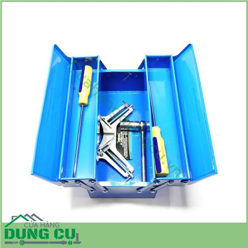 Hộp đựng dụng cụ 2 tầng màu xanh là sản phẩm dùng để đựng đồ nghề cho thợ sửa chữa với kiểu thiết kế chắc chắn, tiện lợi,chuyên dùng cho việc đựng đồ nghề phục vụ sửa chữa, đồ điện.