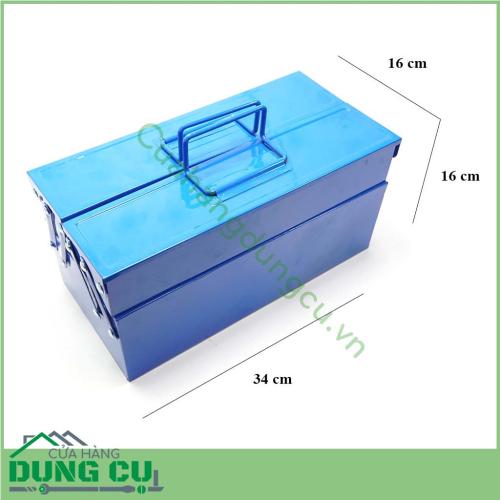 Hộp đựng dụng cụ 2 tầng màu xanh là sản phẩm dùng để đựng đồ nghề cho thợ sửa chữa với kiểu thiết kế chắc chắn, tiện lợi,chuyên dùng cho việc đựng đồ nghề phục vụ sửa chữa, đồ điện.