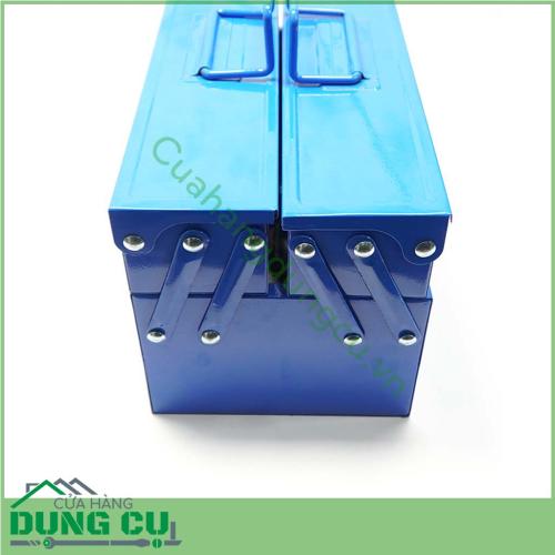 Hộp đựng dụng cụ 2 tầng màu xanh là sản phẩm dùng để đựng đồ nghề cho thợ sửa chữa với kiểu thiết kế chắc chắn, tiện lợi,chuyên dùng cho việc đựng đồ nghề phục vụ sửa chữa, đồ điện.