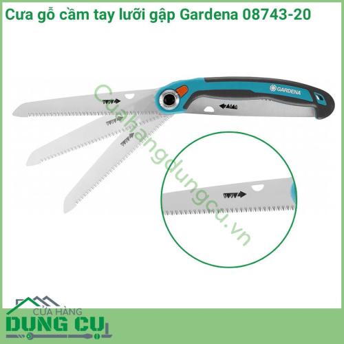 Cưa gỗ cầm tay lưỡi gập Gardena 08743-20 có khóa chốt an toàn, giúp bạn vận hành một cách ổn định, chịu được lực cưa bền bỉ. Đây được xem là vật dụng không thể thiếu cho người thợ vườn chuyên nghiệp. 