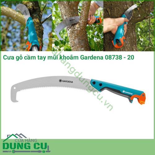 Cưa gỗ cầm tay mũi khoắm Gardena 08738-20 là sản phẩm chất lượng do Đức sản xuất với hiệu suất đáng tin cậy và chất lượng tuyệt hảo. Lưỡi cưa sắc bén, dễ dàng cắt bỏ những cành cây trên cao