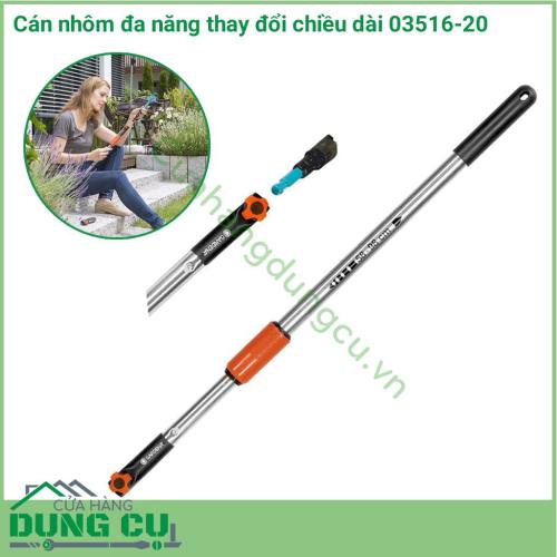 Cán nhôm đa năng thay đổi chiều dài 58-98cm Gardena 03516-20 nhập khẩu Đức. Sản phẩm phụ kiện làm vườn thông minh phù hợp với các sản phẩm xẻng, cào, cuốc làm đất trong khu vườn của bạn. 