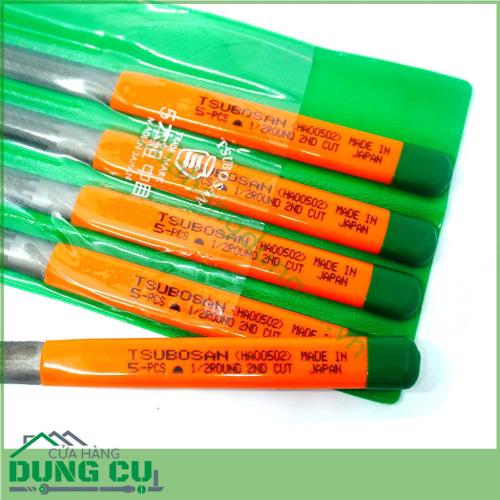 Bộ giũa mo 5 cái HI00502 TSUBOSAN được dùng để loại bỏ bavia, cạnh sắc…thép cứng, trong ngành cơ khí chính xác như khuôn mẫu, sx linh kiện ô tô, xe máy