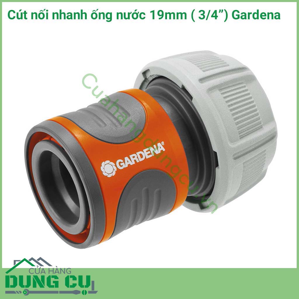 Cút nối nhanh ống nước 19mm 3/4inch Gardena