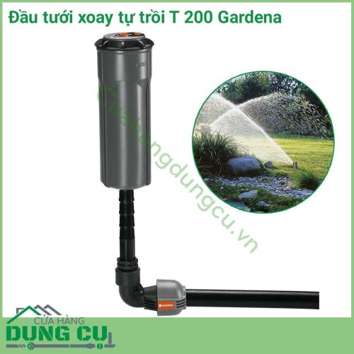 Đầu tưới xoay tự trồi T200 Gardena 08203-29 nó phù hợp tưới cho những bãi cỏ cỡ trung bình, bạn có thể kết hợp đầu tưới tự trồi T200 với các vòi phun tưới khác để đảm bảo lượng nước được phân bổ đều cho các khu vực tưới khác nhau.