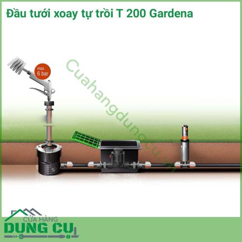 Đầu tưới xoay tự trồi T200 Gardena 08203-29 nó phù hợp tưới cho những bãi cỏ cỡ trung bình, bạn có thể kết hợp đầu tưới tự trồi T200 với các vòi phun tưới khác để đảm bảo lượng nước được phân bổ đều cho các khu vực tưới khác nhau.