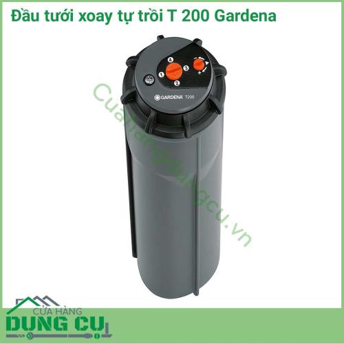 Đầu tưới xoay tự trồi T200 Gardena 08203-29 nó phù hợp tưới cho những bãi cỏ cỡ trung bình, bạn có thể kết hợp đầu tưới tự trồi T200 với các vòi phun tưới khác để đảm bảo lượng nước được phân bổ đều cho các khu vực tưới khác nhau.