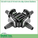Cút nối ống 4 cửa 3/16 inch cho dây 4,6mm Gardena 08334-20