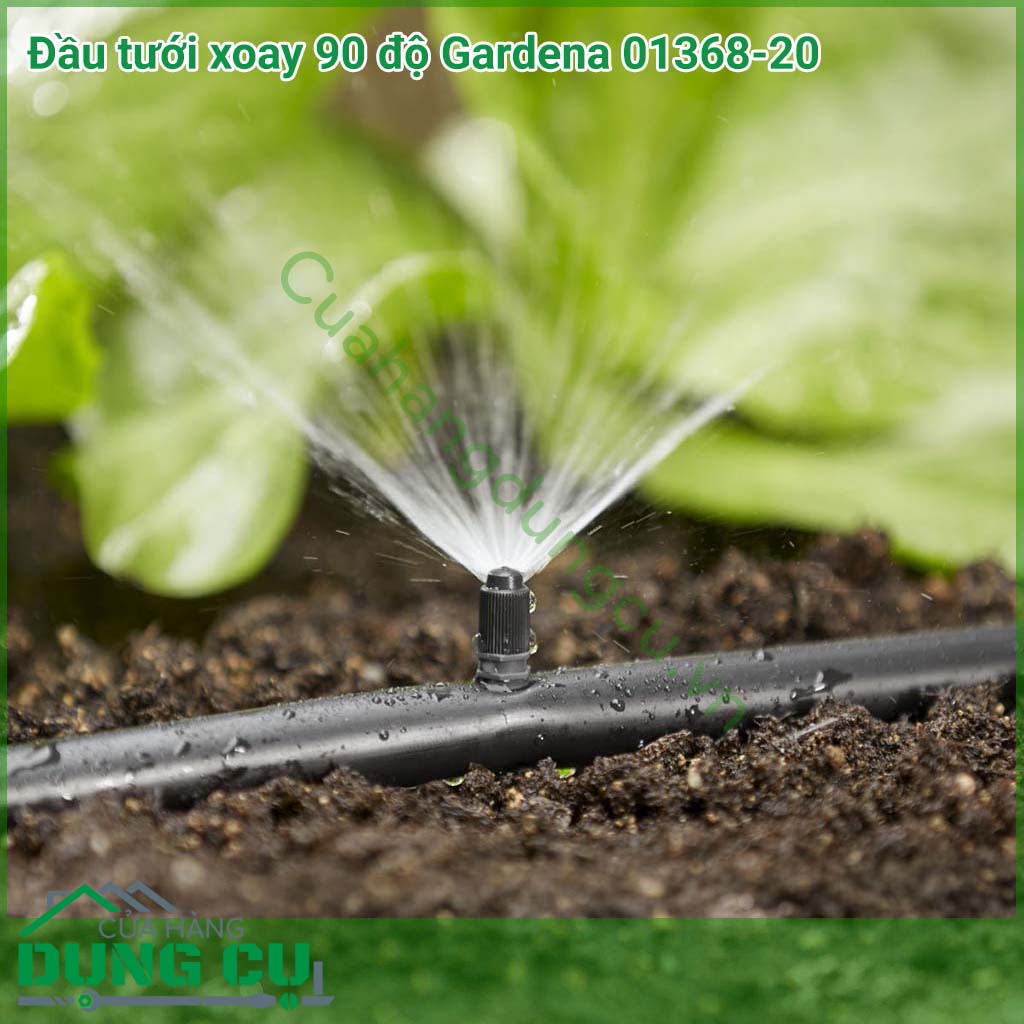 Bộ 5 đầu tưới 90 độ Gardena 01368-20 là dòng sản phẩm nằm trong hệ thống tưới nhỏ giọt của hãng Gardena, đầu tưới thích hợp đặt tại vị trí sát tường để tưới ra ngoài sân vườn với góc tưới 90 độ, phạm vi tưới lên tới 3 mét.