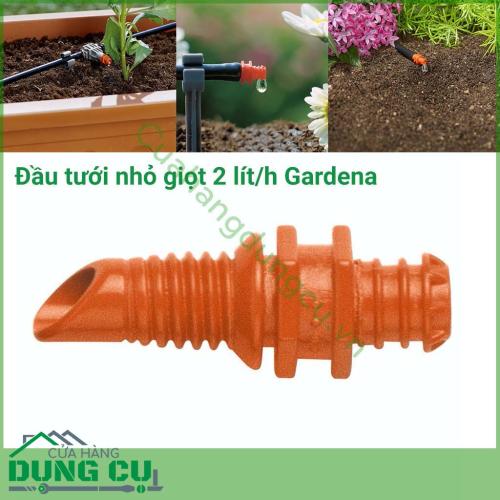 Bộ 25 đầu tưới nhỏ giọt 2 lít/h Gardena phù hợp cho những cây đứng riêng lẻ khi sử dụng cùng với dây tưới đường kính 3/16 (01348-20) và những hàng cây thẳng khi sử dụng với ống dây đường kính 13mm (01347-20).