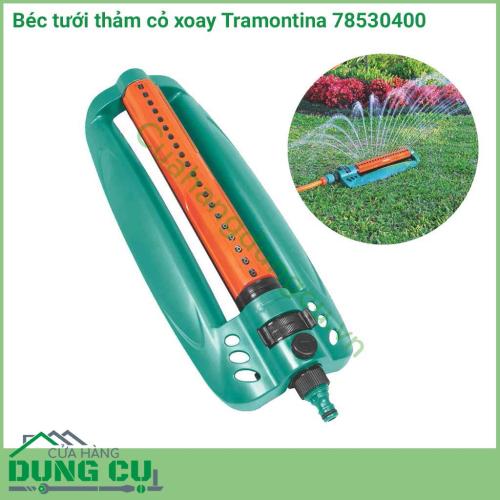 Béc tưới thảm cỏ xoay Tramontina 78530400 được sản xuất với chất liệu chất lượng cao dùng tưới cỏ. Có thể xoay 180 độ và có thể điều chỉnh lưu lượng nước.