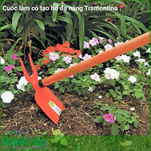 Cuốc làm vườn - tạo hố đa năng Tramontina có thể được sử dụng trong nông nghiệp, trồng cây ăn quả và làm vườn để đào đất. Nó cũng giúp định hình các hạt giống hoa, để mở các luống và rãnh trong đất, và với các công dụng khác tương tự như cuốc vườn.