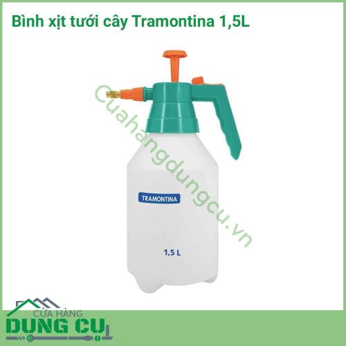 Bình xịt tưới cây 1.5L Tramontina với hệ thống áp suất phun tự động là một lựa chọn lý tưởng để áp dụng thuốc trừ sâu, thuốc diệt cỏ, thuốc diệt nấm, dung dịch tự nhiên, phân bón,. và bình xịt giúp hỗ trợ việc tưới cây nhanh chóng hơn.