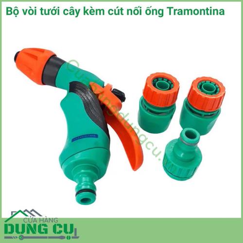 Bộ vòi tưới cây kèm cút nối ống Tramontina được sản xuất tại Brazil thuộc thương hiệu Tramontina. Sản phẩm được sản xuất với chất liệu chất lượng cao dùng tưới cây, tưới vườn.