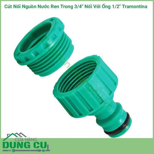 Cút nối ren trong 3/4 inch nối ống 1/2 inch Tramontina được sản xuất tại Brazil thuộc thương hiệu Tramontina. Sản phẩm được sản xuất với chất liệu chất lượng cao, đảm bảo độ bền, chống chịu tốt dùng tưới cây.