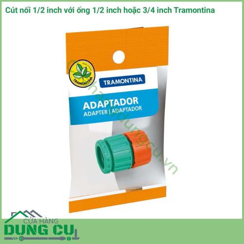 Cút nối ống 1/2 inch với ống 1/2 inch hoặc 3/4 inch Tramontina được làm bằng chất liệu nhựa cao cấp đảm bảo độ bền cao, chống chịu tốt.