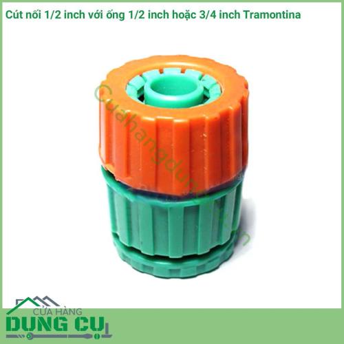 Cút nối ống 1/2 inch với ống 1/2 inch hoặc 3/4 inch Tramontina được làm bằng chất liệu nhựa cao cấp đảm bảo độ bền cao, chống chịu tốt.