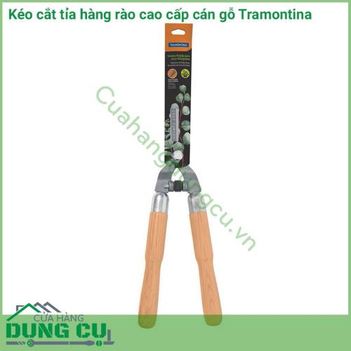 Kéo cắt tỉa hàng rào cao cấp cán gỗ Tramontina được rèn bằng thép carbon không gỉ , giúp nó có khả năng chống chịu cao hơn và ít bị mài mòn hơn trong quá trình sử dụng.