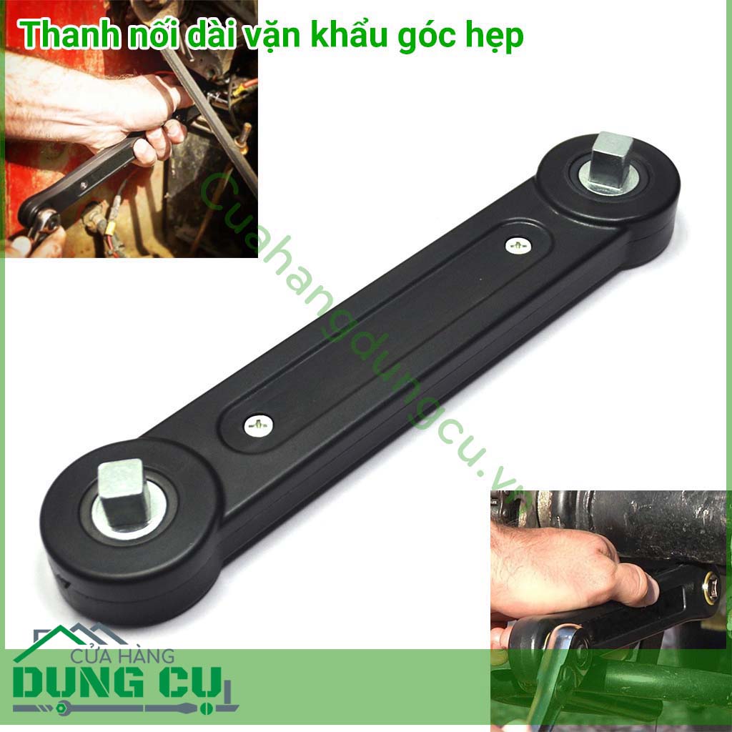 Thanh nối dài vặn khẩu góc hẹp 2 chấu kim loại