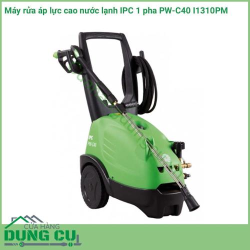 Máy rửa áp lực cao nước lạnh IPC 1 pha PW-C40 I1310PM dùng để xịt rửa làm sạch xe ,vệ sinh máy móc vệ sinh các bề mặt khác nhau bằng dòng nước phun áp lực cao.