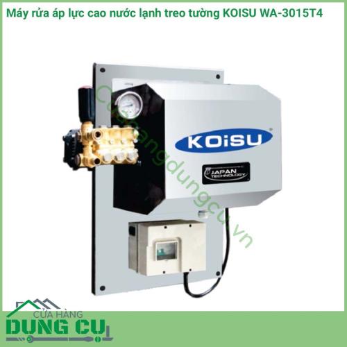 Máy rửa áp lực cao nước lạnh treo tường KOISU WA-3015T4 là sản phẩm hoàn hảo giúp xịt rửa vệ sinh các bề mặt khác nhau bằng dòng nước phun áp lực cao.