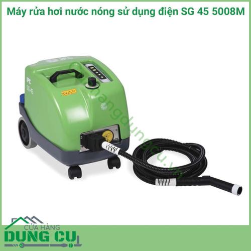 Máy rửa hơi nước nóng sử dụng điện SG 45 5008M Được làm bằng chất liệu nhựa cao cấp, có khả năng chống va đập, mài mòn, giúp tăng tuổi thọ của máy. Sản phẩm chuyên dụng cho nhu cầu làm sạch nội thất ô tô, giặt thảm, rửa máy, tẩy dầu mỡ.