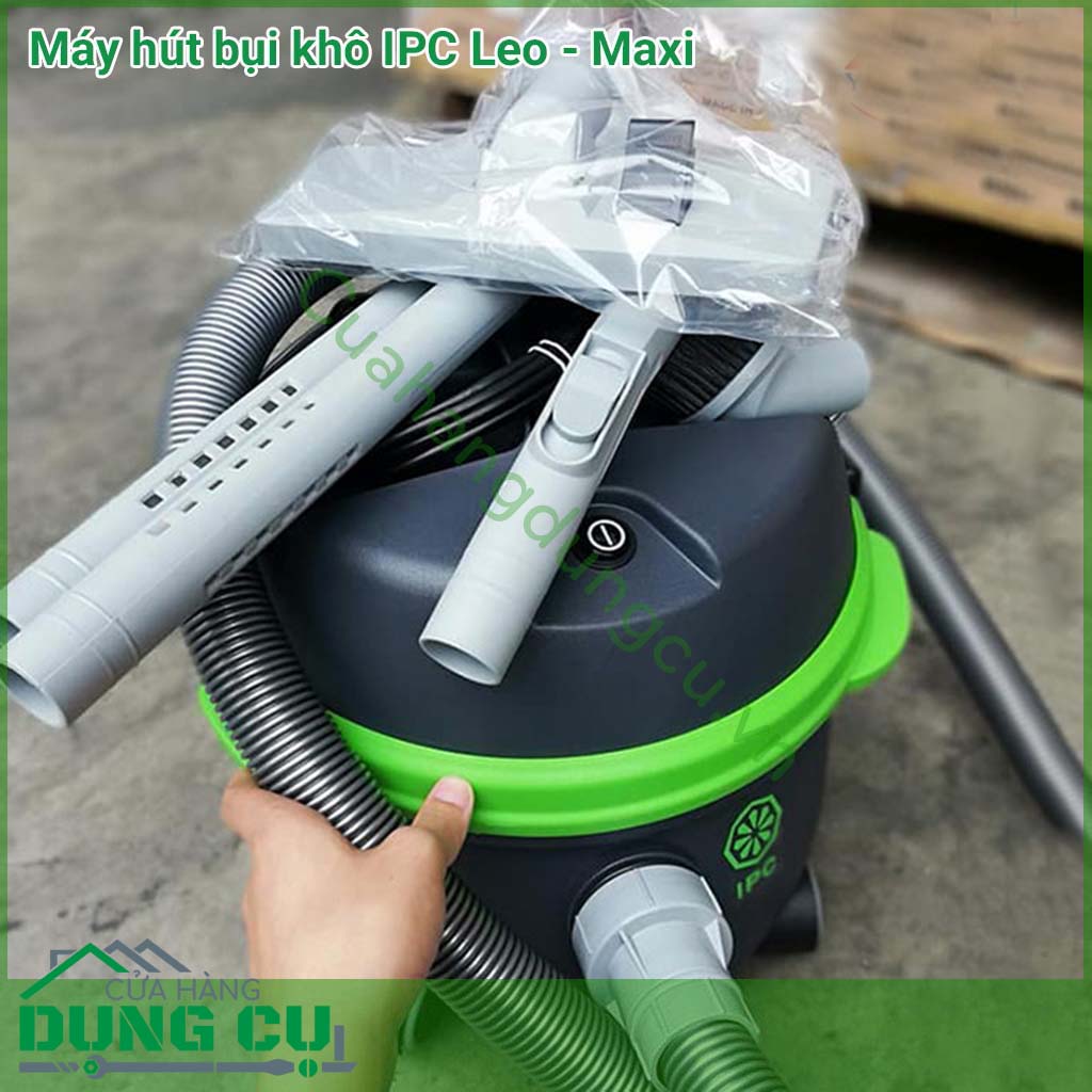 Máy hút bụi khô IPC Leo - Maxi là thiết bị được sử dụng để hút hết những bụi bẩn trên các bề mặt như sàn nhà hay mặt ghế salon … Các chất bẩn sẽ được thu thập bằng cách thu vào một túi đựng hoặc trộn vào luồng khí để xử lý sau. 