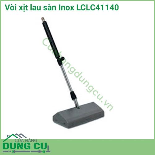 Vòi xịt lau sàn Inox LCLC41140 được làm bằng chất liệu inox, bền bỉ. Vòi xịt sử dụng để vệ sinh lau chùi sàn nhà, nhà vệ sinh,... nhỏ gọn và dễ sử dụng.