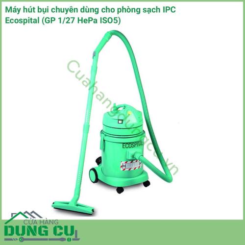 Máy hút bụi chuyên dùng cho phòng sạch IPC Ecospital Ecospital (GP 1/27 HePa ISO5) là thiết bị vệ sinh được sử dụng chủ yếu trong lĩnh vực y tế, chăm sóc sức khỏe ở những môi trường sạch như phòng thí nghiệm, phòng dược phẩm, bệnh viện,..