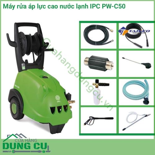 Máy rửa xe áp lực cao nước lạnh IPC PW-C50 là một máy rửa áp lực cao công suất lớn có khả năng làm sạch mạnh mẽ, xịt rửa được hầu hết các bụi bẩn “cứng đầu”. Máy được thiết kế thông minh chống va đập, chống sốc nhiệt và sự biến dạng do thời tiết.