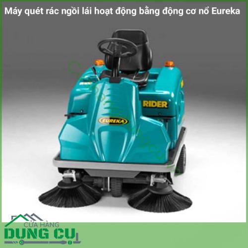 Máy quét rác ngồi lái Eureka Rider 1201 SH dùng để quét rác phù hợp sử dụng trong công ty, bệnh viện, trường học, khách sạn, resort, nhà xưởng, sân bay, bến cảng, kho bãi hậu cần, khu công cộng vui chơi giải trí…Máy nhập khẩu từ Italy.