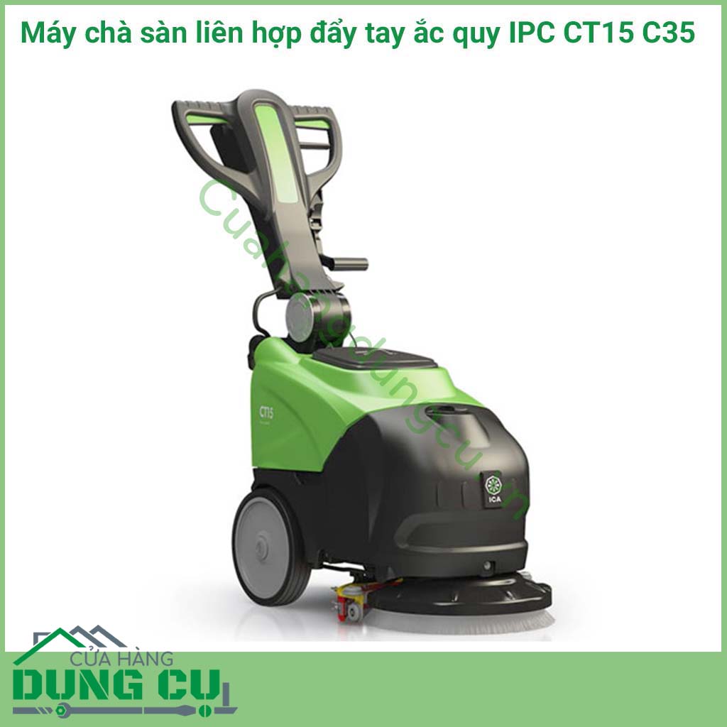 Máy chà sàn liên hợp đẩy tay hoạt động bằng ắc quy IPC CT15 C35