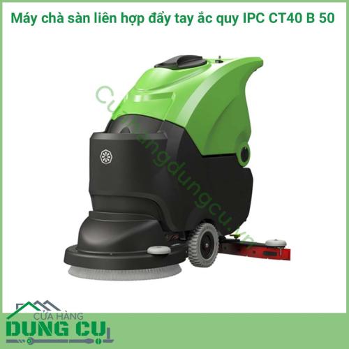 Máy chà sàn liên hợp đẩy tay hoạt động bằng ắc quy IPC CT40 B 50 có thể sử dụng và hoạt động tốt trên nhiều khu vực nhà máy như: nhà máy xi măng, sản xuất bao bì, dệt may hay các khu du dịch công cộng, resort, khách sạn…