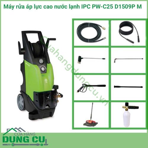 Máy rửa áp lực cao nước lạnh IPC PW-C25 D1509P M được sử dụng rất rộng rãi trong khách sạn, các tiệm rửa xe chuyên nghiệp, sử dụng để xịt rửa vệ sinh công nghiệp,làm sạch sàn nhà các khu chế biến thực phẩm, ...