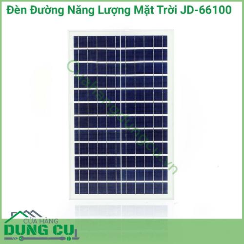 Đèn đường năng lượng mặt trời JD-66100 sử dụng chiếu sáng như đèn Đường, Đèn cột, đèn chiếu, đèn sân vườn cho biệt thự,..Đèn tích hợp bộ cảm biến ánh sáng, tự động sáng đèn khi trời tối và tắt đèn khi trời sáng.