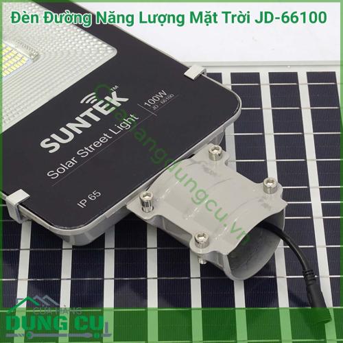 Đèn đường năng lượng mặt trời JD-66100 sử dụng chiếu sáng như đèn Đường, Đèn cột, đèn chiếu, đèn sân vườn cho biệt thự,..Đèn tích hợp bộ cảm biến ánh sáng, tự động sáng đèn khi trời tối và tắt đèn khi trời sáng.