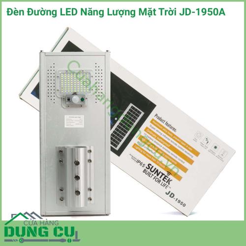 Đèn đường LED năng lượng mặt trời JD-1950A sử dụng chiếu sáng như đèn sân vườn cho đèn đường, khu biệt thự,... .Đèn tích hợp bộ cảm biến ánh sáng, tự động sáng đèn khi trời tối và tắt đèn khi trời sáng. 