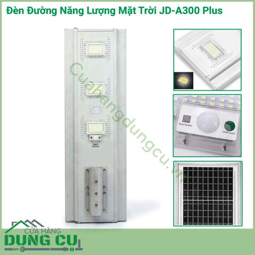 Đèn đường năng lượng mặt trời JD-A300 Plus sử dụng chiếu sáng như đèn sân vườn cho đèn đường, biệt thự, khu đất rộng, khu vườn,...Đèn tích hợp bộ cảm biến ánh sáng, tự động sáng đèn khi trời tối và tắt đèn khi trời sáng. 