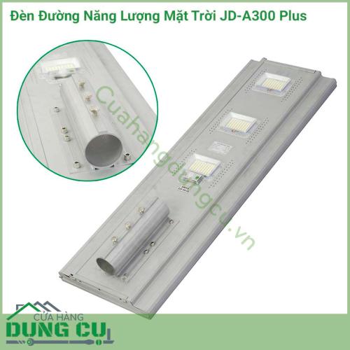 Đèn đường năng lượng mặt trời JD-A300 Plus sử dụng chiếu sáng như đèn sân vườn cho đèn đường, biệt thự, khu đất rộng, khu vườn,...Đèn tích hợp bộ cảm biến ánh sáng, tự động sáng đèn khi trời tối và tắt đèn khi trời sáng. 