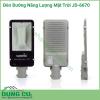 Đèn đường năng lượng mặt trời JD-6670 sử dụng chiếu sáng như đèn sân vườn cho đèn đường, đèn cột, đèn chiếu,biệt thự, khu vườn, khu ao, ..Đèn tích hợp bộ cảm biến ánh sáng, tự động sáng đèn khi trời tối và tắt đèn khi trời sáng.