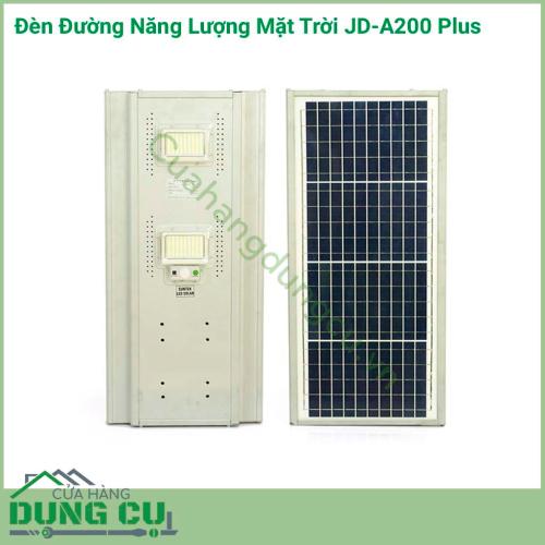 Đèn đường năng lượng mặt trời JD-A200 Plus đèn tích hợp bộ cảm biến ánh sáng, tự động sáng đèn khi trời tối và tắt đèn khi trời sáng. Sử dụng chiếu sáng như đèn đường, đèn sân vườn cho biệt thự, khu vườn,...Chế độ sáng thông minh tiết kiệm điện.