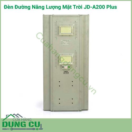 Đèn đường năng lượng mặt trời JD-A200 Plus đèn tích hợp bộ cảm biến ánh sáng, tự động sáng đèn khi trời tối và tắt đèn khi trời sáng. Sử dụng chiếu sáng như đèn đường, đèn sân vườn cho biệt thự, khu vườn,...Chế độ sáng thông minh tiết kiệm điện.