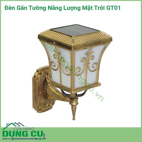 Đèn gắn tường năng lượng mặt trời GT01 chuyên dùng để lắp đặt và trang trí tại các vị trí ở sân vườn, lối đi , trang trí biệt thự, resot...