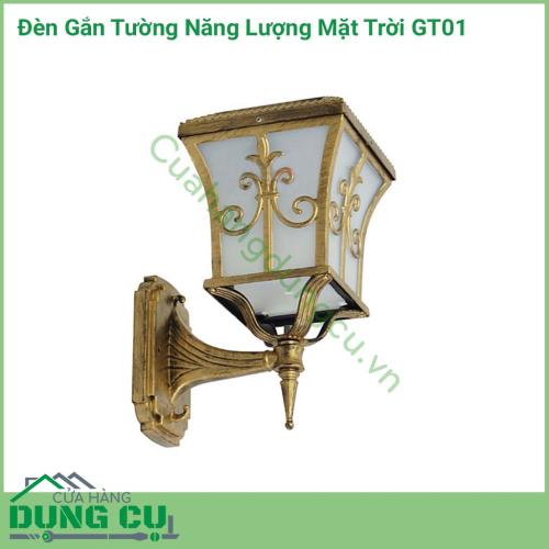 Đèn gắn tường năng lượng mặt trời GT01 chuyên dùng để lắp đặt và trang trí tại các vị trí ở sân vườn, lối đi , trang trí biệt thự, resot...