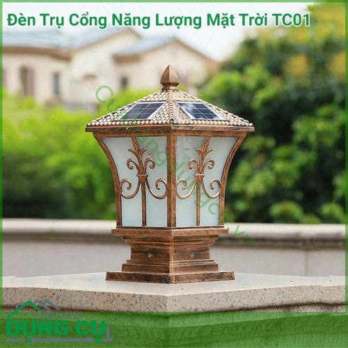 Đèn trụ cổng năng lượng mặt trời TC01 chuyên dùng để lắp đặt và trang trí tại các vị trí ở cổng, hàng rào xung quanh nhà, sân vườn, trang trí biệt thự,...là giải pháp chiếu sáng thông minh, tiết kiệm năng lượng, không thải thủy ngân ra môi trường.